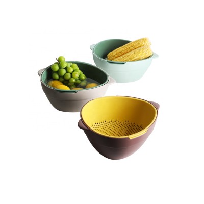 Quality plastic drain basket fruit vegetable washing basket